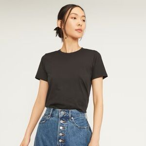Everlane NWT Organic Cotton Crew Tee Black Size Medium